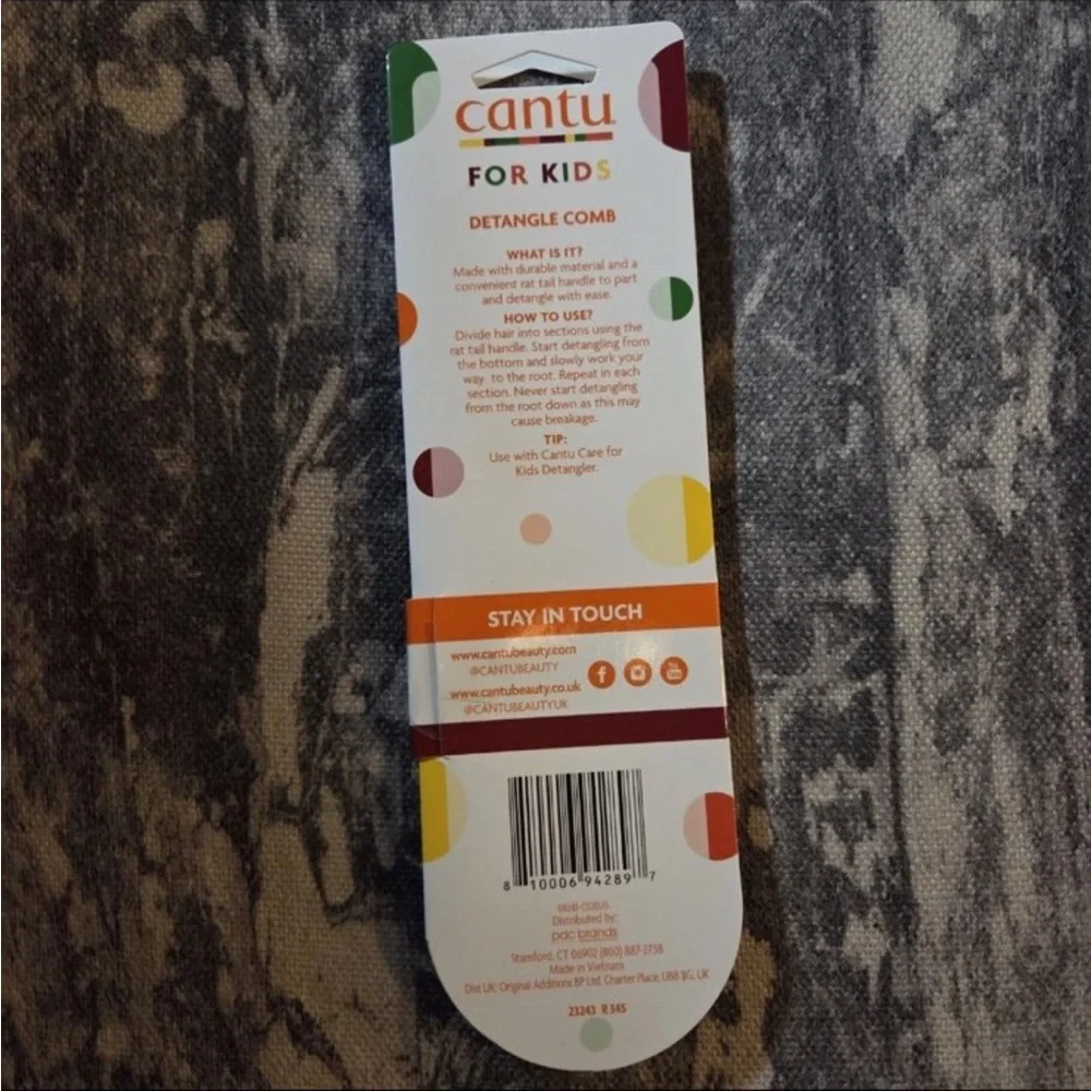 Cantu Kids Yellow Detangle‎ Comb
